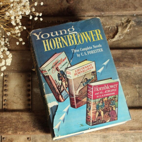 Vintage 1950s Book, "Young Hornblower", C.S. Forester, Three Complete Novels - Picture 1 of 10